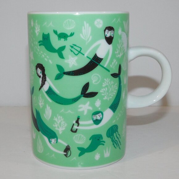 Danica Studio Sea Spell Mermaid Merman Mercat Merdog  Green Coffee Tea Mug - Picture 1 of 8